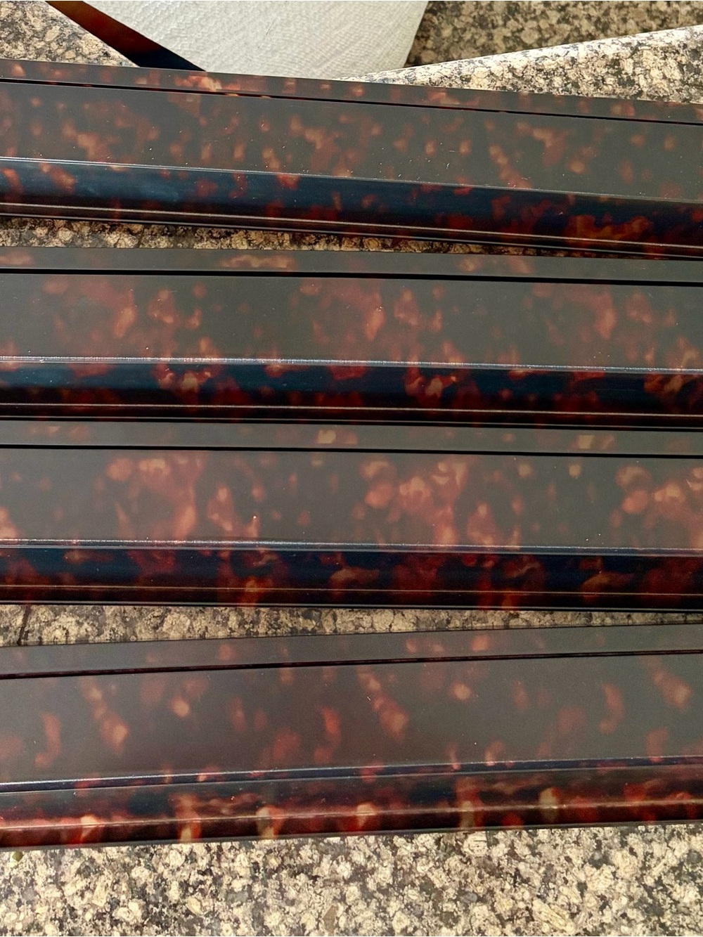 Tortoiseshell 17 inch Mahjong Pushers- Brown Tortoise Pattern